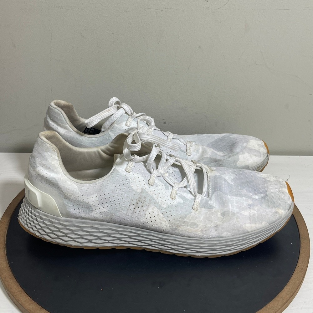 Nobull Ripstop Runner Men 14 Training White Camo Gum Sole Performance Athleisure